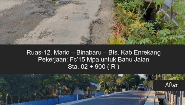 Pemprov Sulsel Kebut Paket 3 MYP,  Ruas Jalan Wajo-Enrekang Masuki Tahap Pengaspalan