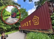 Belum Ada Rambu, Laka Truk Kontainer Mundur kembali Terjadi di Bypass Sumpallabbu