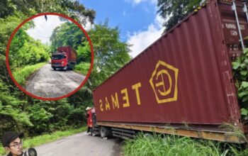 Belum Ada Rambu, Laka Truk Kontainer Mundur kembali Terjadi di Bypass Sumpallabbu
