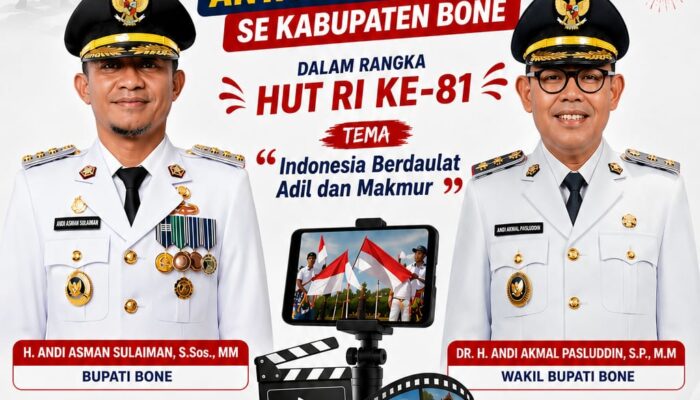 Semarak HUT ke-81 RI, Pemkab Bone Gelar Lomba Video Kreatif Antar Kecamatan