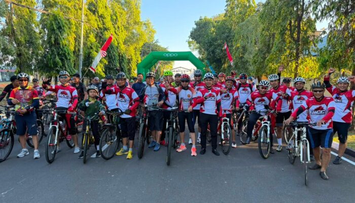 Fun Bike NBOD, Dansat Brimob dan TNI-Polri Gowes Bersama Warga