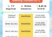 Gempa Bumi NTT  Terasa di Bone Sulsel,  Waspada Tsunami Daerah Pesisir