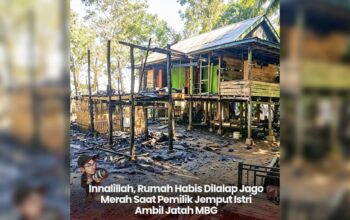 Innalillah, Rumah Habis Dilalap Jago Merah Saat Pemilik Jemput Istri Ambil Jatah MBG