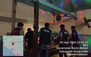 Cegah Gangguan Kamtibmas, Polsek Bontobahari Sisir THM Kawasan Bira