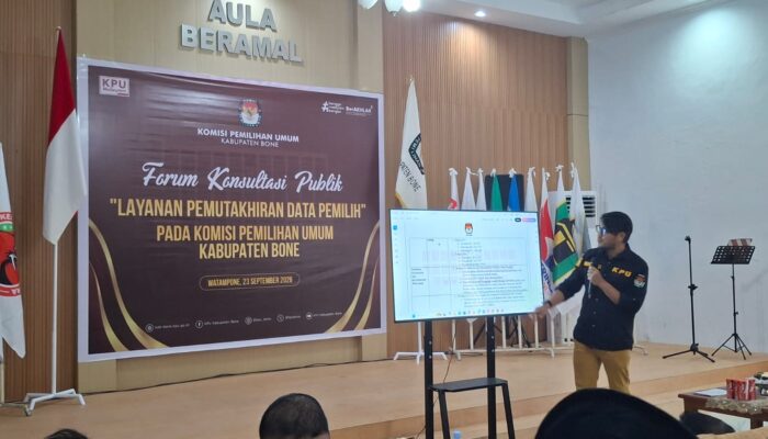 Perbaiki Pemutakhiran Data Pemilih, KPU Bone Gelar Forum Konsultasi Publik Libatkan Lintas Instansi Hingga Akademisi