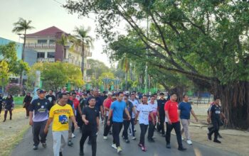 Bupati Bone Bersama Walikota dan Kapolres Pare Pare Jalan Pagi, Beri Dukungan untuk Bone Beramal FC