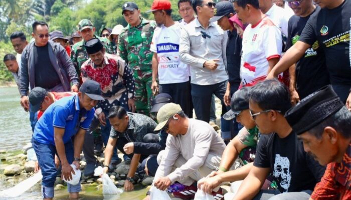 BupAAS Hadiri Pesta Panen Mallemmang di Mattiro Deceng, 10 Ribu Bibit Ikan Dilepas di Sungai