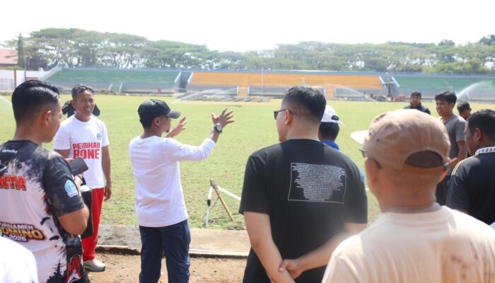 Bupati Bone Tinjau Stadion Lapatau, Pastikan Kesiapan Pembukaan Porprov Sulsel 2026