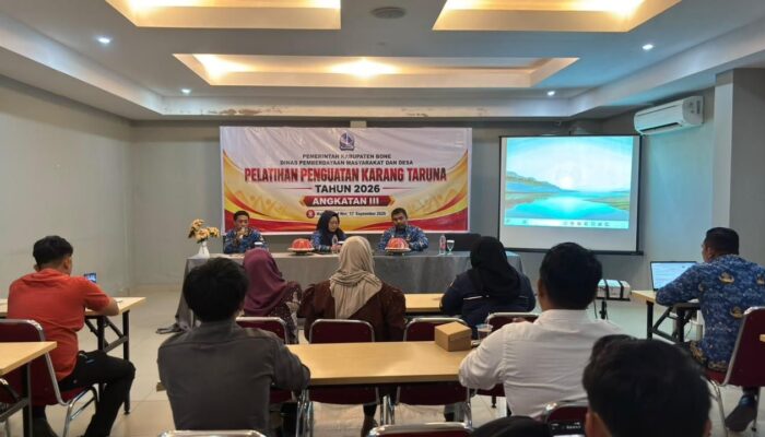 DPMD Bone Gelar Pelatihan Karang Taruna Hadapi Era Digital, Dorong Pemuda Jadi Penggerak Desa