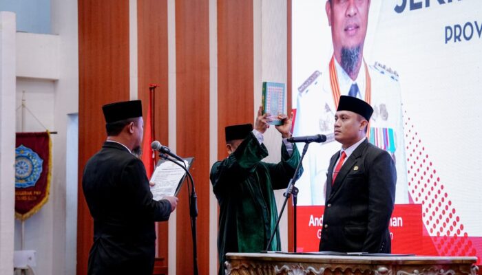 Gubernur Andi Sudirman Lantik Andi Winarno Eka Putra sebagai Pj Sekda Sulsel