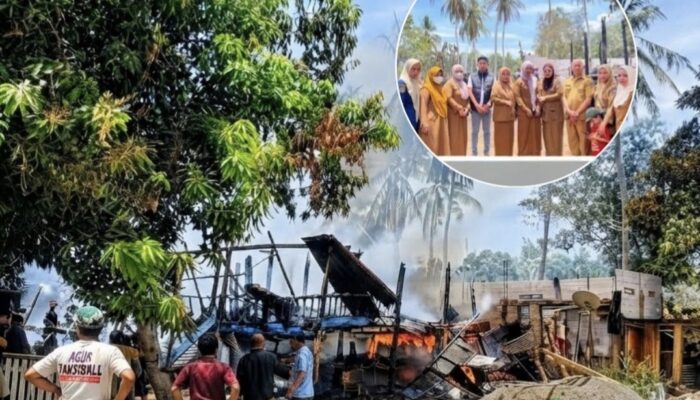Peduli Korban Kebakaran 2 Rumah di Samaenre, Pemerintah Kecamatan Bengo Langsung Tindak Lanjuti