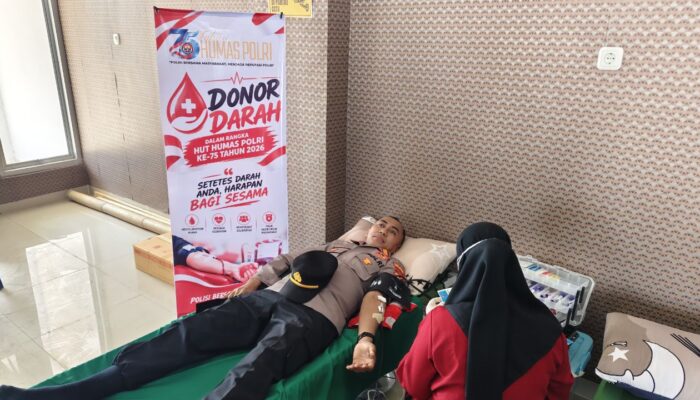 Peringati HUT Humas Polri ke-75, Polres Pangkep Gelar Donor Darah
