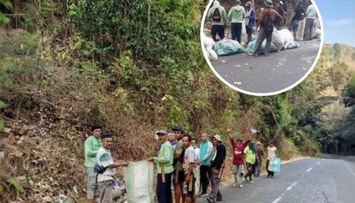 FOTO: Pemerintah Kecamatan Ulaweng, Pemdes Bersama Masyarakat Aksi Jumat Bersih di Bypass Sumpallabbu